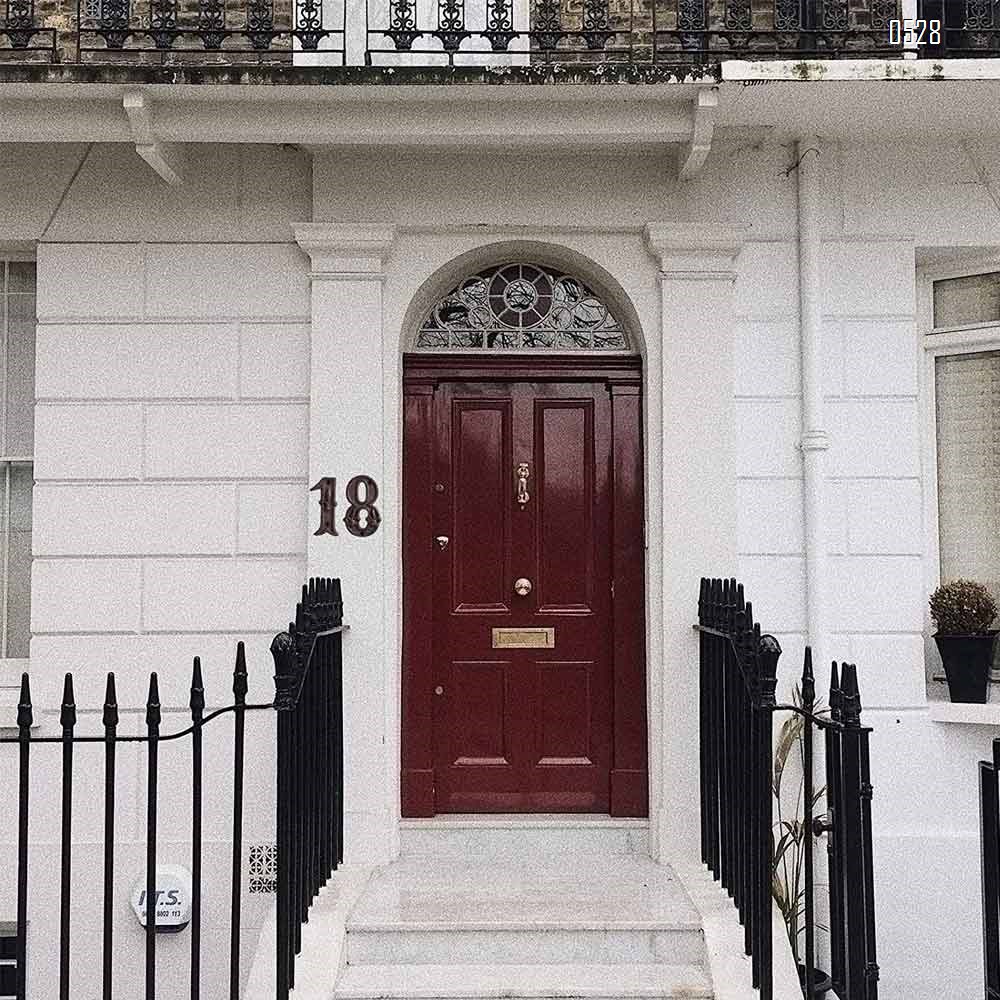 Cast Iron House Numbers 4.7 Inch Home Street Address Plaques Door Number Sign with Classic Anchor Finished