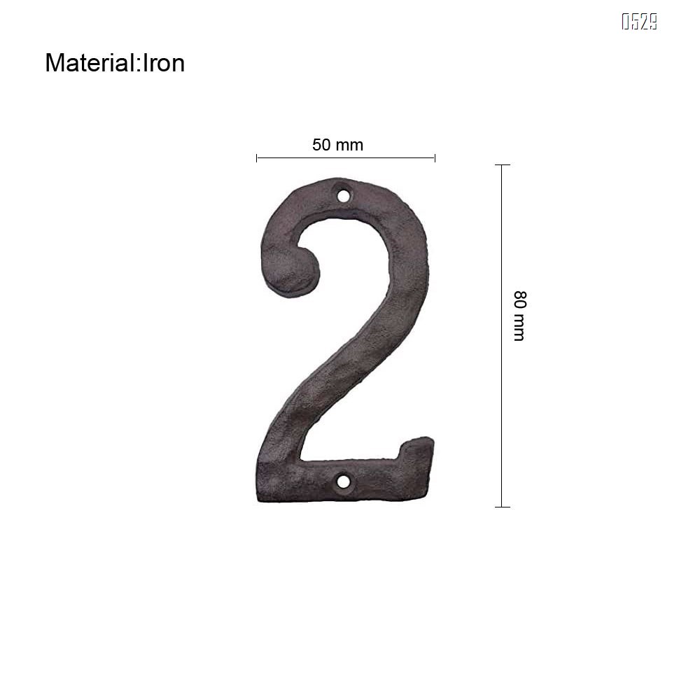 House Numbers- 3 Inch Innovative Wrought Iron Numbers- Vintage Nail on Die Cast Mailbox Numbers