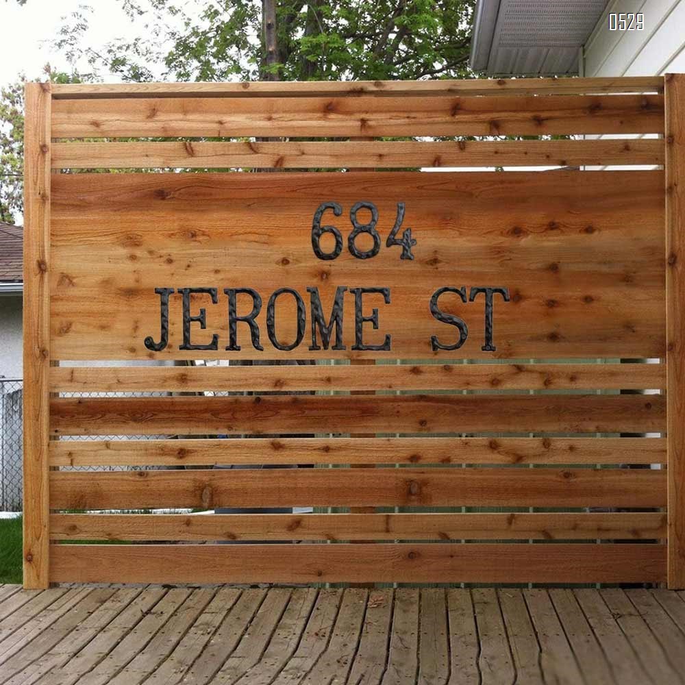 House Numbers- 3 Inch Innovative Wrought Iron Numbers- Vintage Nail on Die Cast Mailbox Numbers