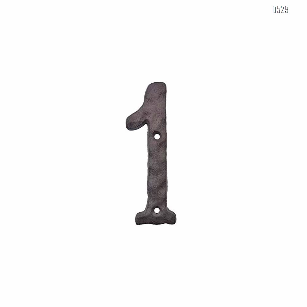 House Numbers- 3 Inch Innovative Wrought Iron Numbers- Vintage Nail on Die Cast Mailbox Numbers