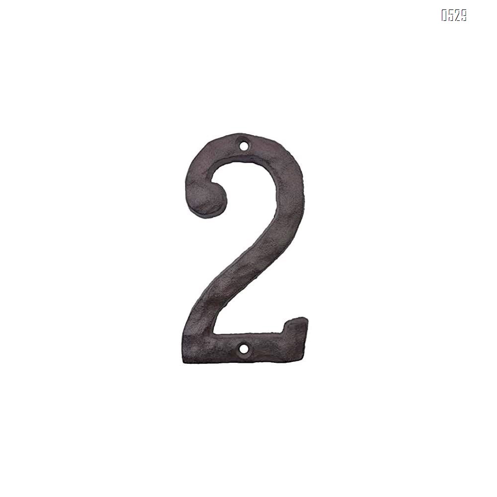 House Numbers- 3 Inch Innovative Wrought Iron Numbers- Vintage Nail on Die Cast Mailbox Numbers