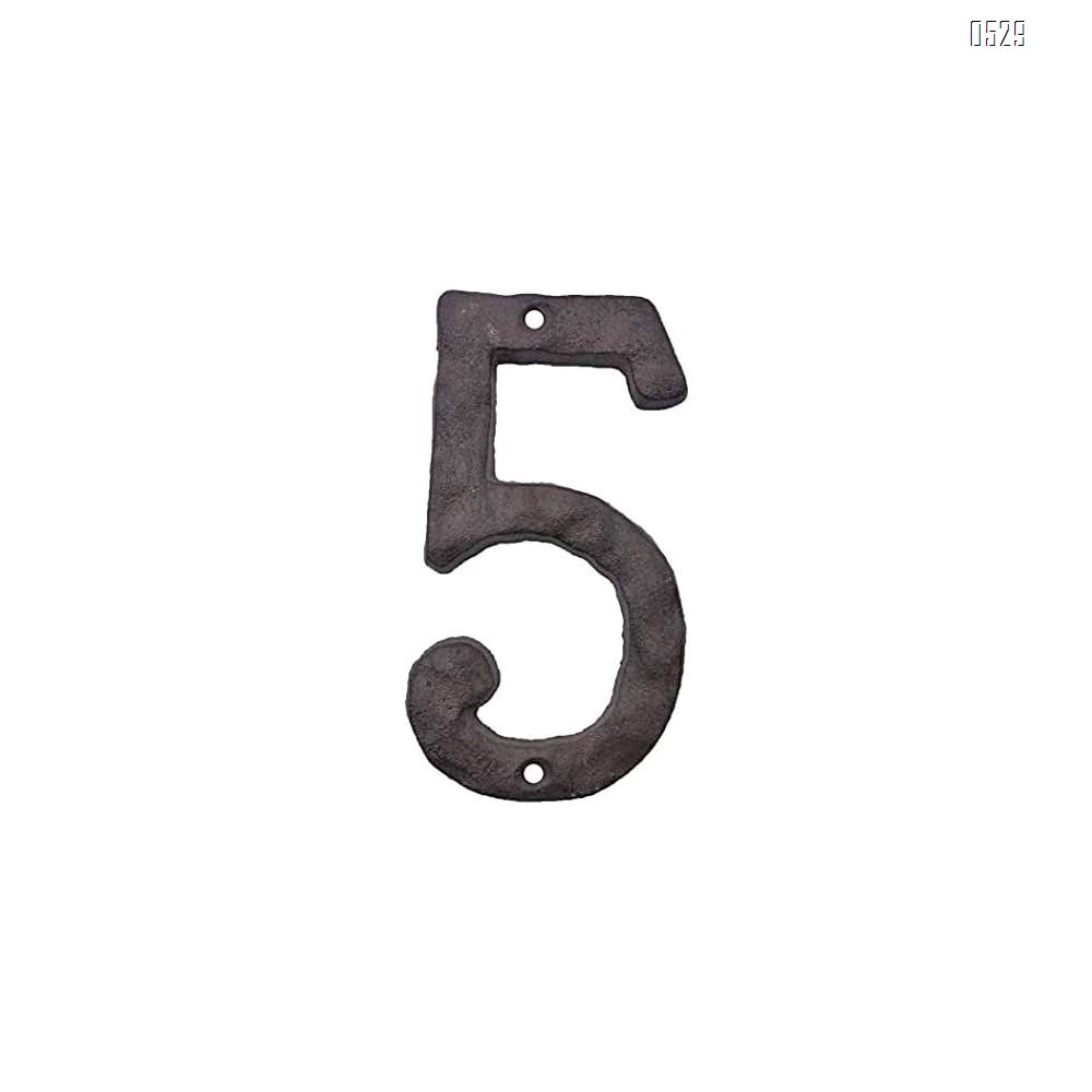 House Numbers- 3 Inch Innovative Wrought Iron Numbers- Vintage Nail on Die Cast Mailbox Numbers
