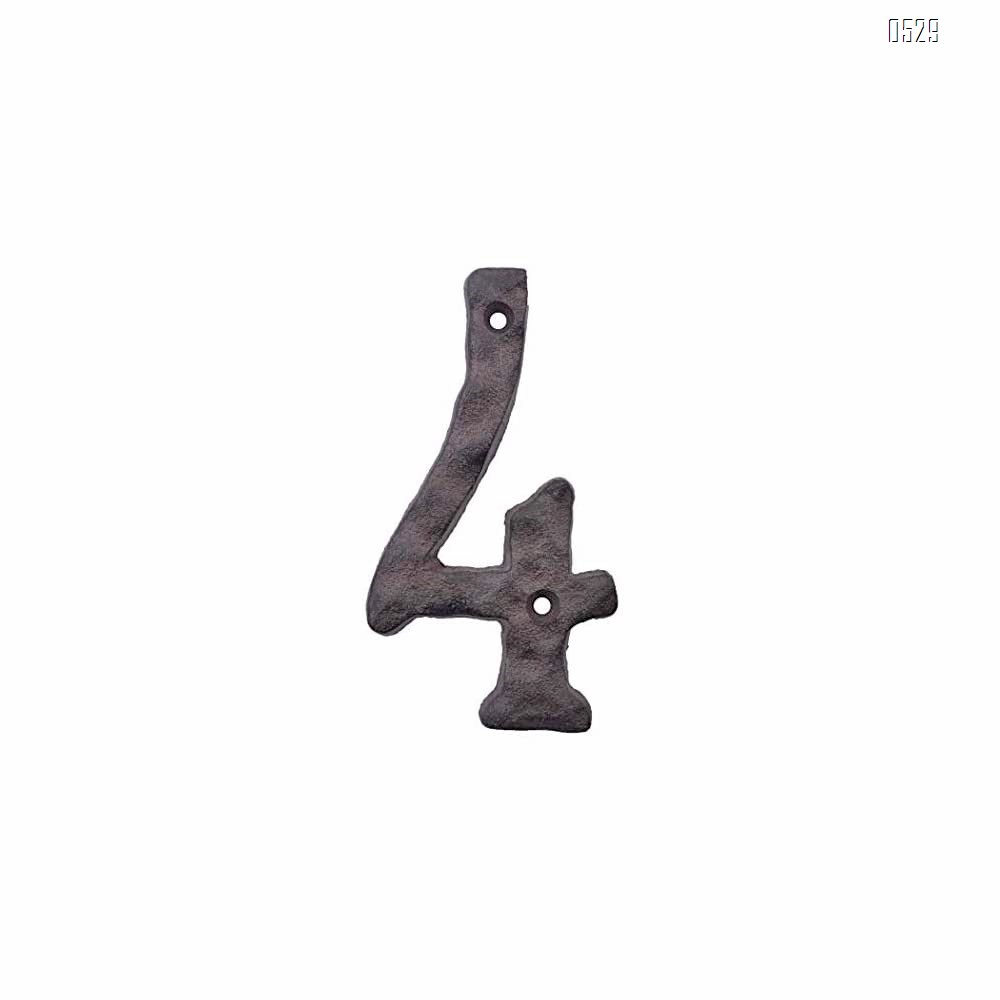 House Numbers- 3 Inch Innovative Wrought Iron Numbers- Vintage Nail on Die Cast Mailbox Numbers