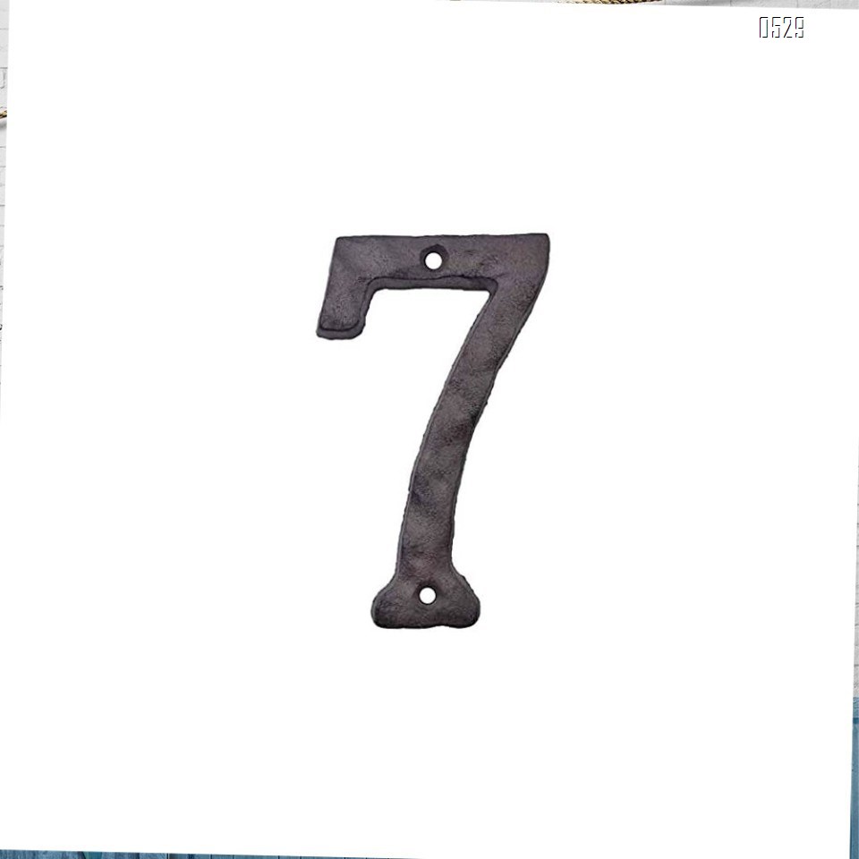 House Numbers- 3 Inch Innovative Wrought Iron Numbers- Vintage Nail on Die Cast Mailbox Numbers