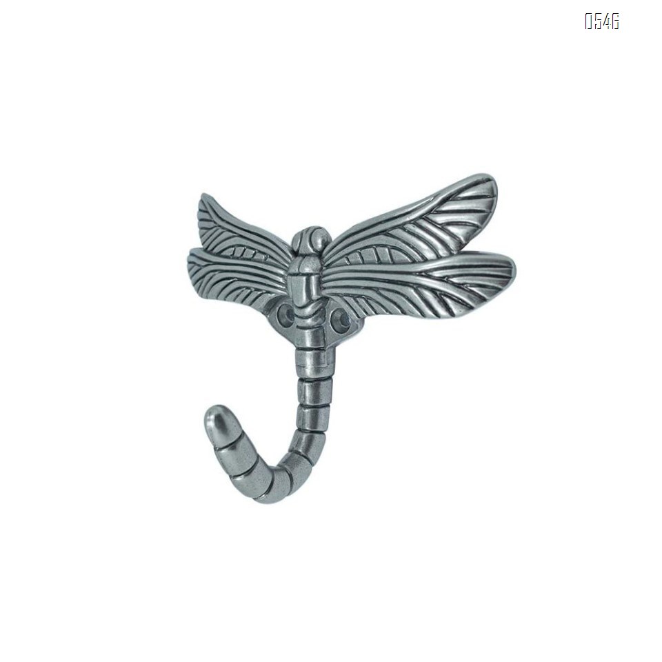 Artistic Creative dragonfly shaped Clothes Hook Clothes Hanger Zinc Alloy Hook Cabinet Pull Door hardware Matt Hook
