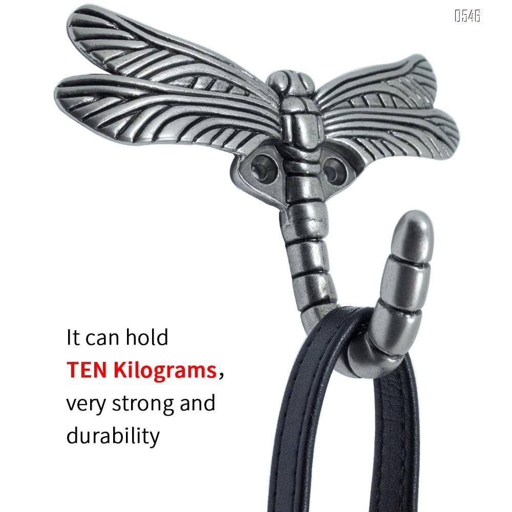 Artistic Creative dragonfly shaped Clothes Hook Clothes Hanger Zinc Alloy Hook Cabinet Pull Door hardware Matt Hook