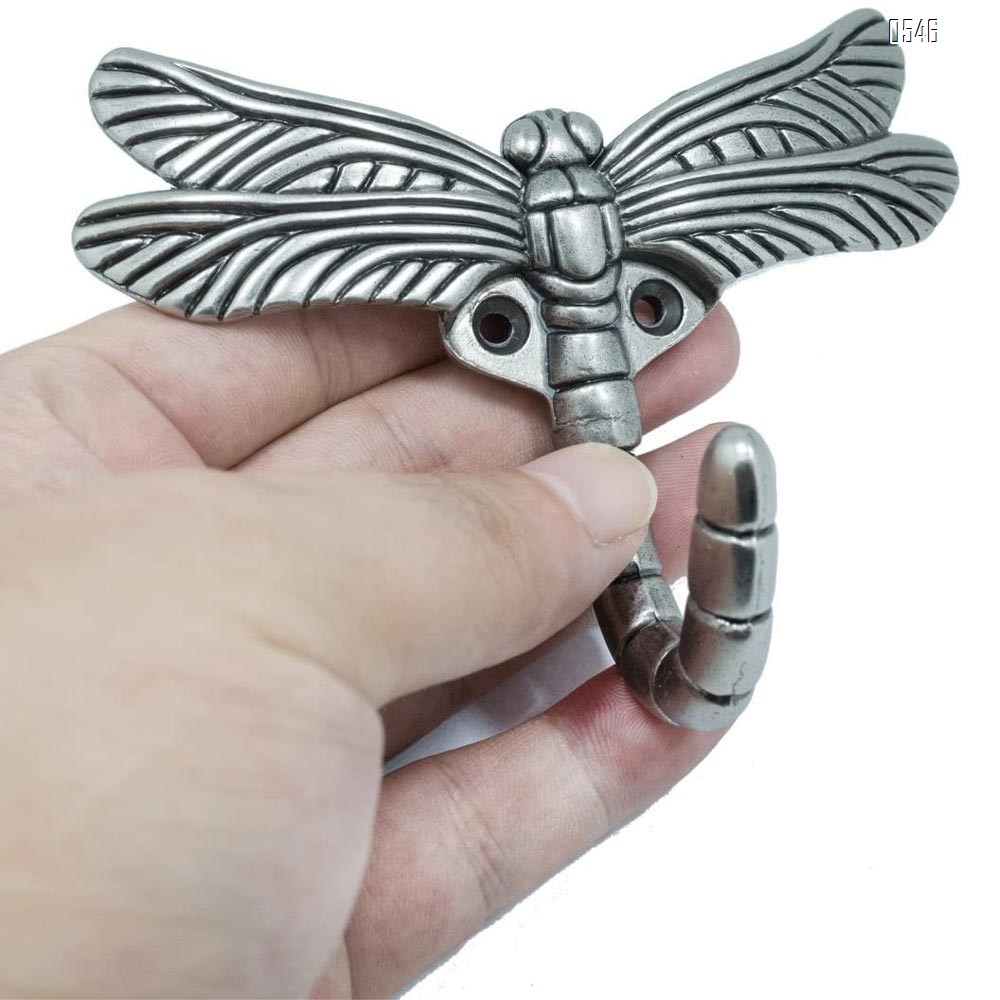 Artistic Creative dragonfly shaped Clothes Hook Clothes Hanger Zinc Alloy Hook Cabinet Pull Door hardware Matt Hook