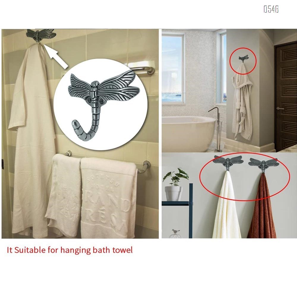 Artistic Creative dragonfly shaped Clothes Hook Clothes Hanger Zinc Alloy Hook Cabinet Pull Door hardware Matt Hook