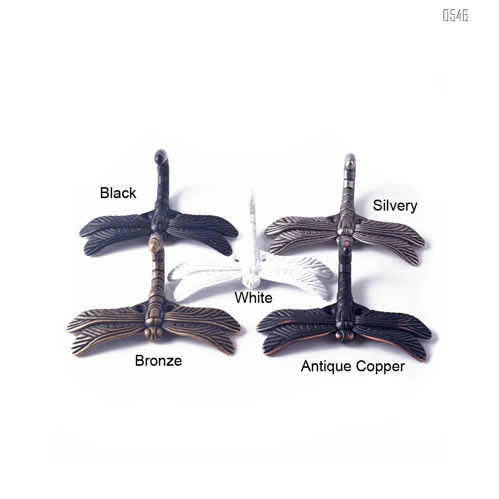 Artistic Creative dragonfly shaped Clothes Hook Clothes Hanger Zinc Alloy Hook Cabinet Pull Door hardware Matt Hook