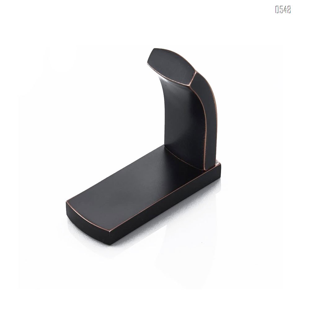 Bathroom Single Towel Wall Hook Oil Rubbed Bronze Bathrobe Coat Hanger Premium Brass Hand Towel Holder Organizer Heavy Duty Kitchen Lavatory Closet Hat Handbage Hanging Rack