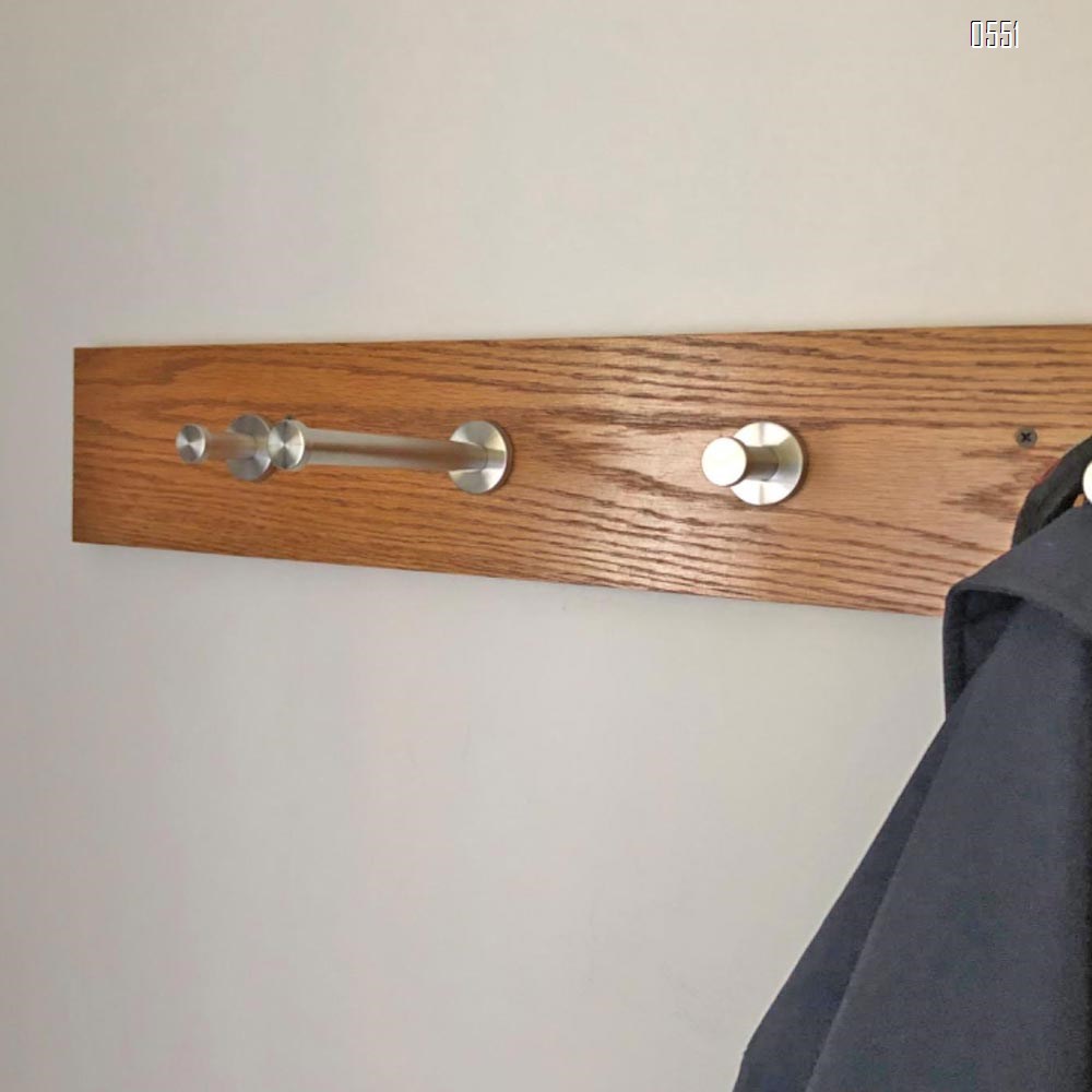 Brushed Stainless Steel Short Bath Towel Hooks Single Super Heavy Duty Wall Mount Hook, Fit for Bedroom,Living Room, Bathroom and Fitting Room, Office