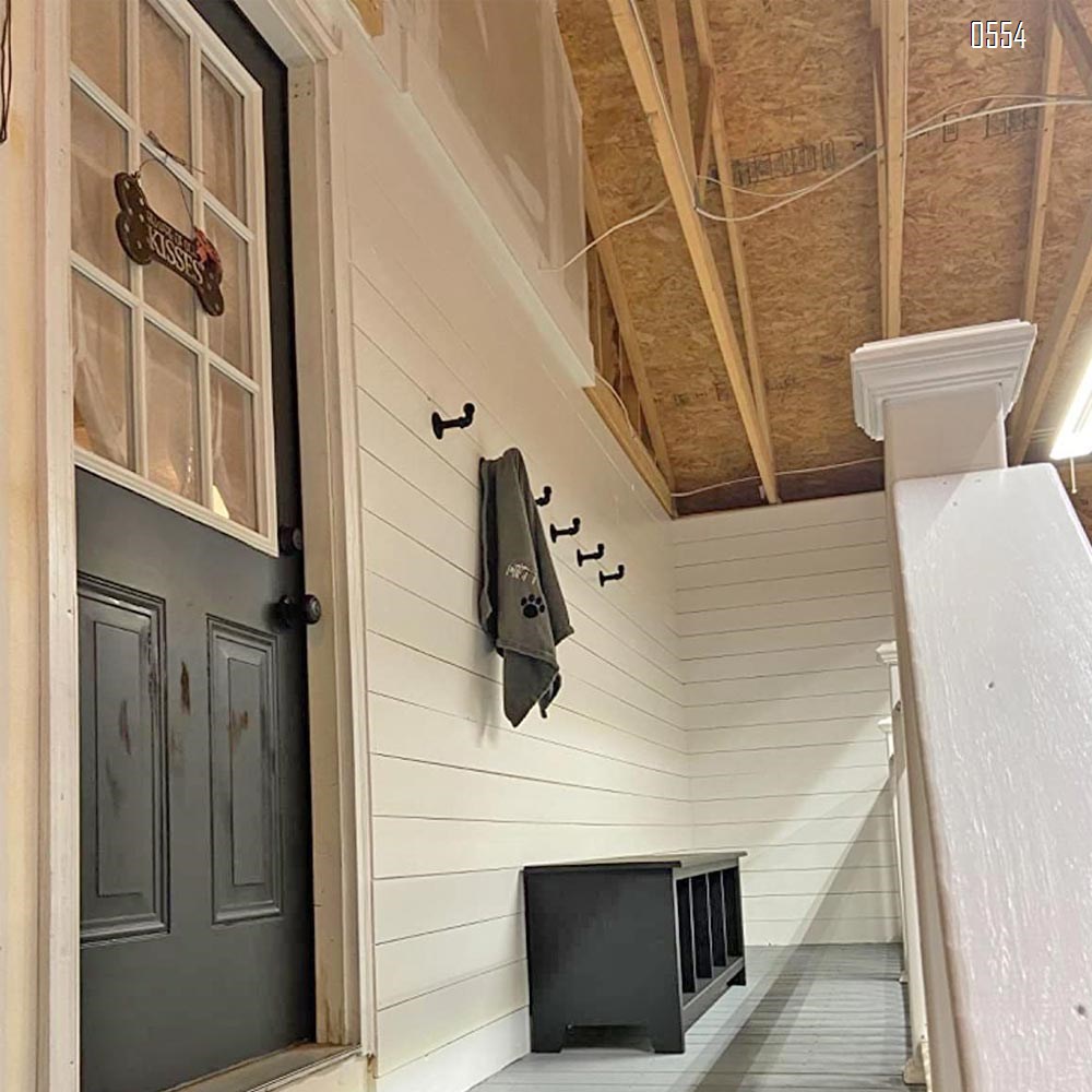 Industrial Pipe Coat Hook Racks - Heavy Duty Rustic Clothes Towel Holder Hanger, Wall Mounted With Hardware For Home, Office, Electroplated Black Finish