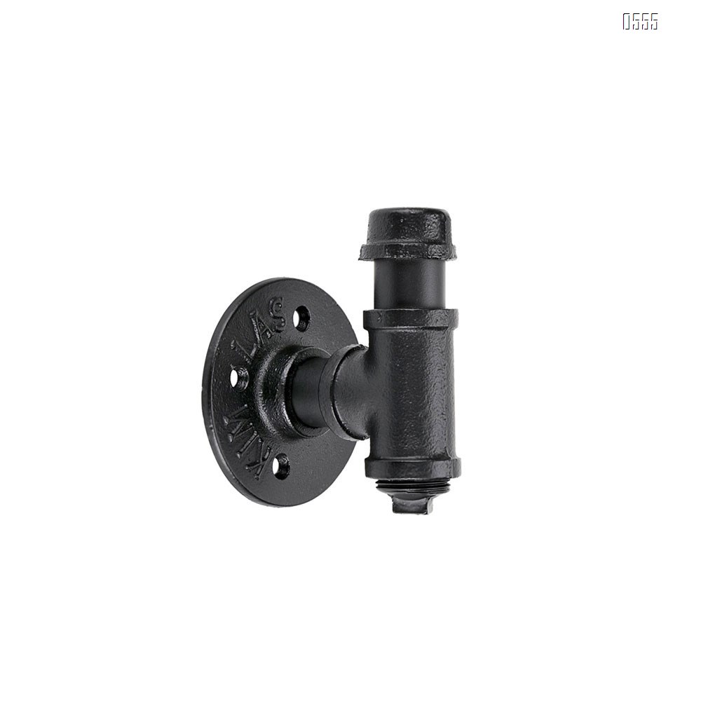 Industrial Coat Hook Rack - Vintage Clothes Towel Holder Hanger Wall Mounted With Hardware For Home, Office, Electroplated Black Finish 1 Pcs