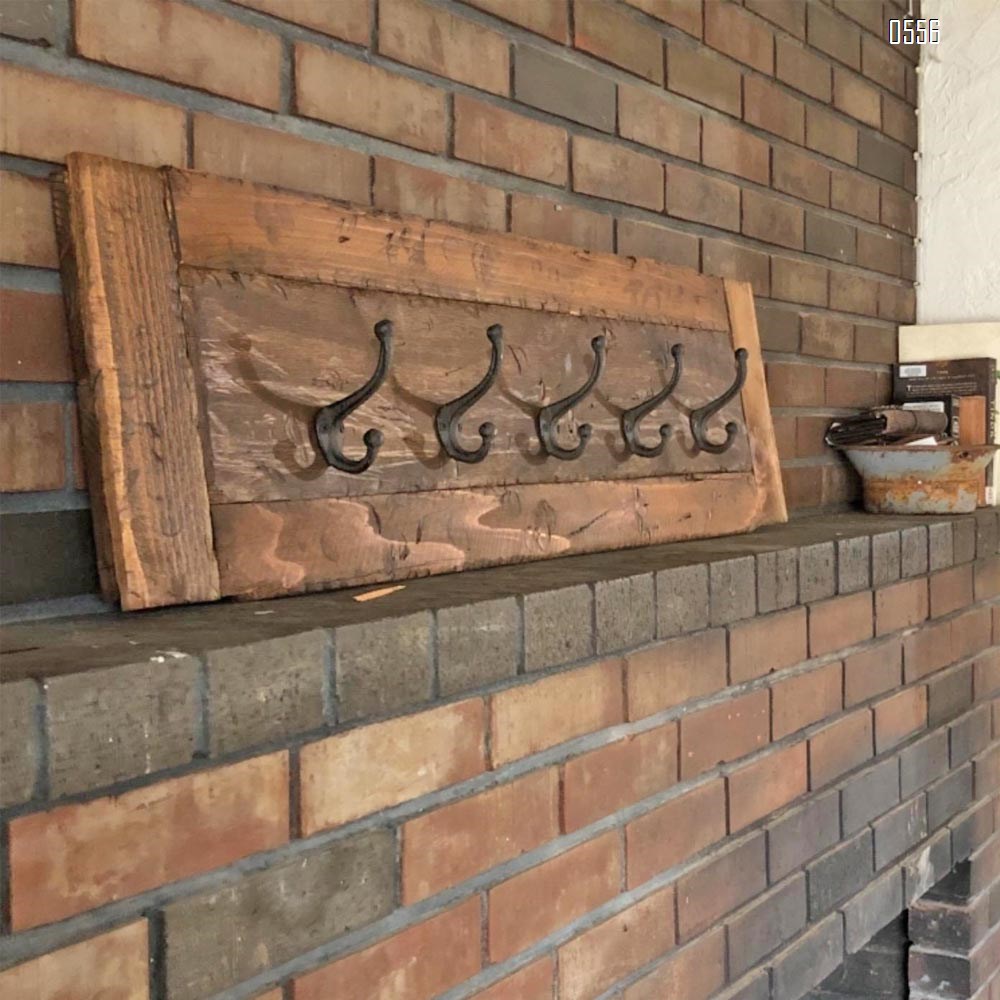Decorative Rustic Cast Iron, Wall Mounted Coat Hooks Vintage Inspired, Modern Farmhouse, Coats, Bags, Hats, Towels (Antique Black)