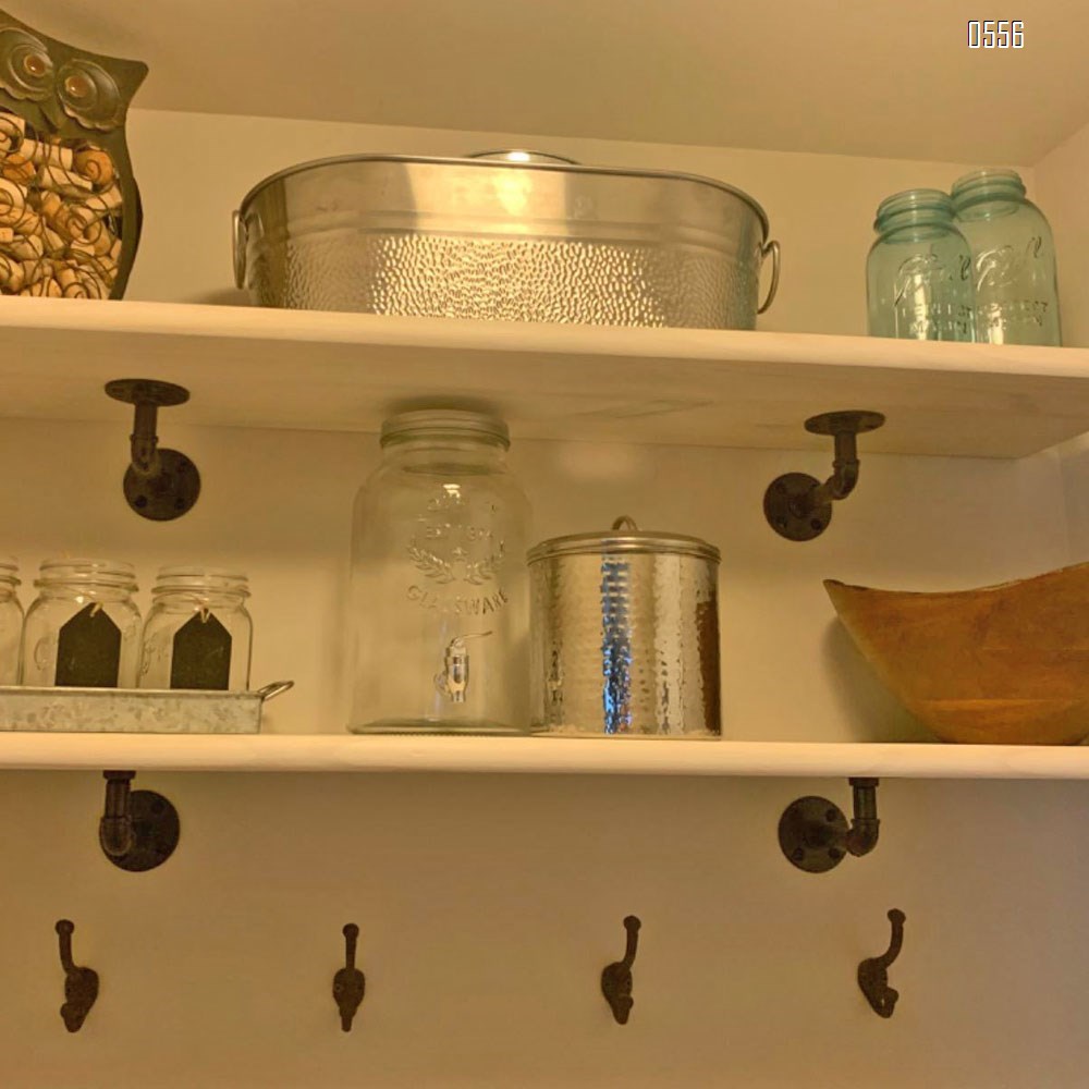 Decorative Rustic Cast Iron, Wall Mounted Coat Hooks Vintage Inspired, Modern Farmhouse, Coats, Bags, Hats, Towels (Antique Black)