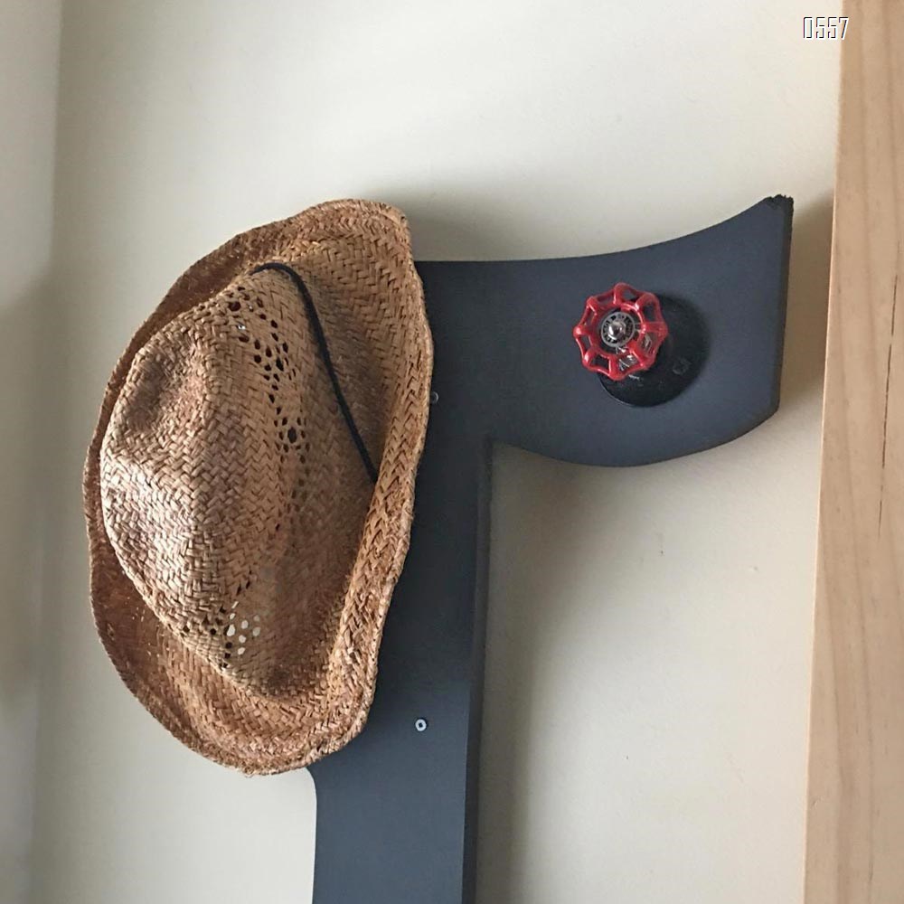 Rustic Farmhouse Towel Robe Hook Sets Industrial Coat Hooks Decor Home Kit Quality Black E-Coated Iron Pipes  Vintage DIY Wall Mounted