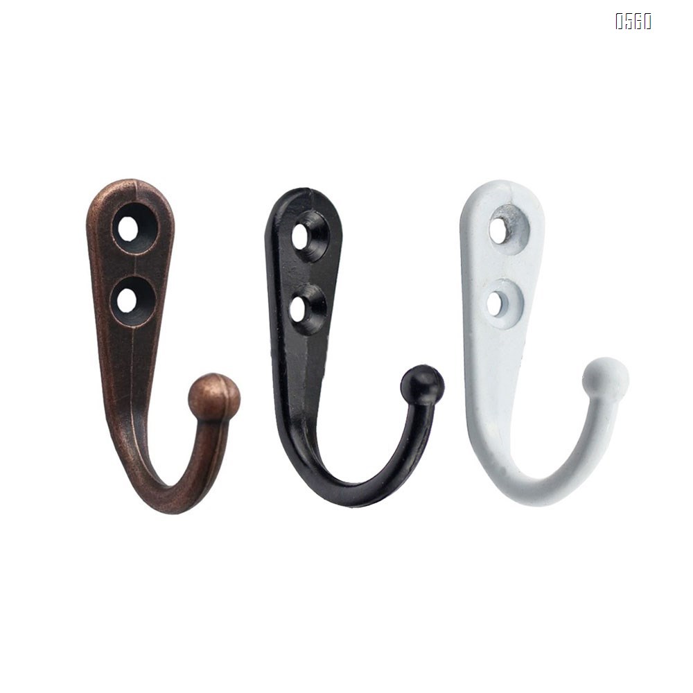 Wall Mounted Coat Hook Robe Hooks Cloth Hanger Coat Hanger Coat Hooks Rustic Hooks  for Bath Kitchen Garage Single Coat Hanger