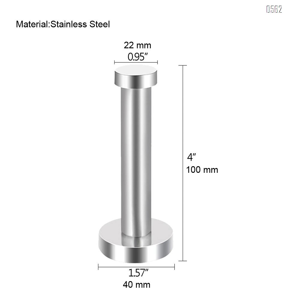 4 Inch Wall Mount Robe Hooks, Brushed Stainless Steel Coat Hook, Heavy Duty Bath Towel Wall Hook, Coat Hangers Holder for Bathroom, Bedroom, Kitchen