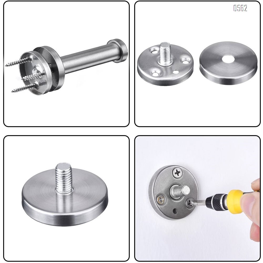 4 Inch Wall Mount Robe Hooks, Brushed Stainless Steel Coat Hook, Heavy Duty Bath Towel Wall Hook, Coat Hangers Holder for Bathroom, Bedroom, Kitchen