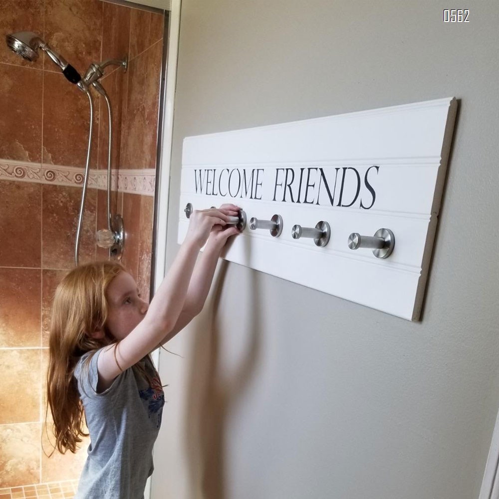 4 Inch Wall Mount Robe Hooks, Brushed Stainless Steel Coat Hook, Heavy Duty Bath Towel Wall Hook, Coat Hangers Holder for Bathroom, Bedroom, Kitchen