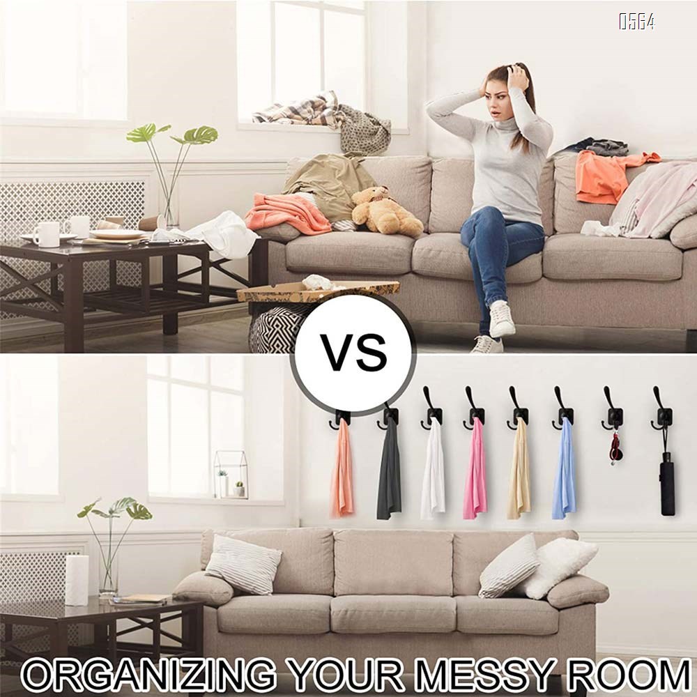 Coat Hooks Hanging Hat Hook for Wall Mounted Dot Coat Hooks Decorative Wall Hooks for Hanging Coat,Hat,Towel,Scarf, Bag,Key,Backpacks etc (Black)