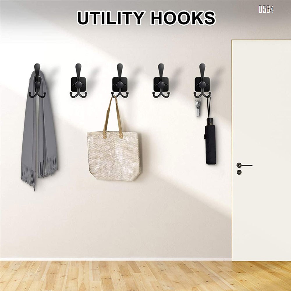 Coat Hooks Hanging Hat Hook for Wall Mounted Dot Coat Hooks Decorative Wall Hooks for Hanging Coat,Hat,Towel,Scarf, Bag,Key,Backpacks etc (Black)