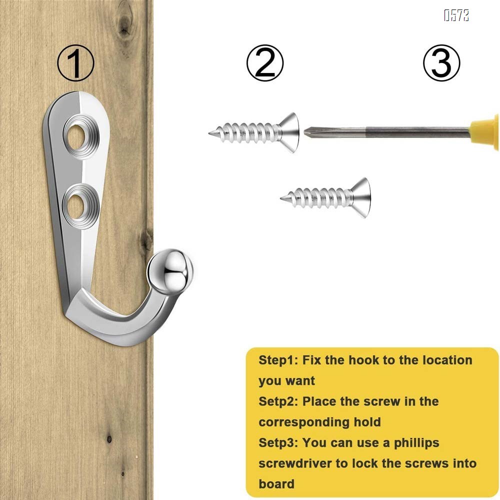 Mini Double Hole Wall Mounted Single Hook Robe Hooks Coat Hooks for Hanging Key Hooks Jewelry