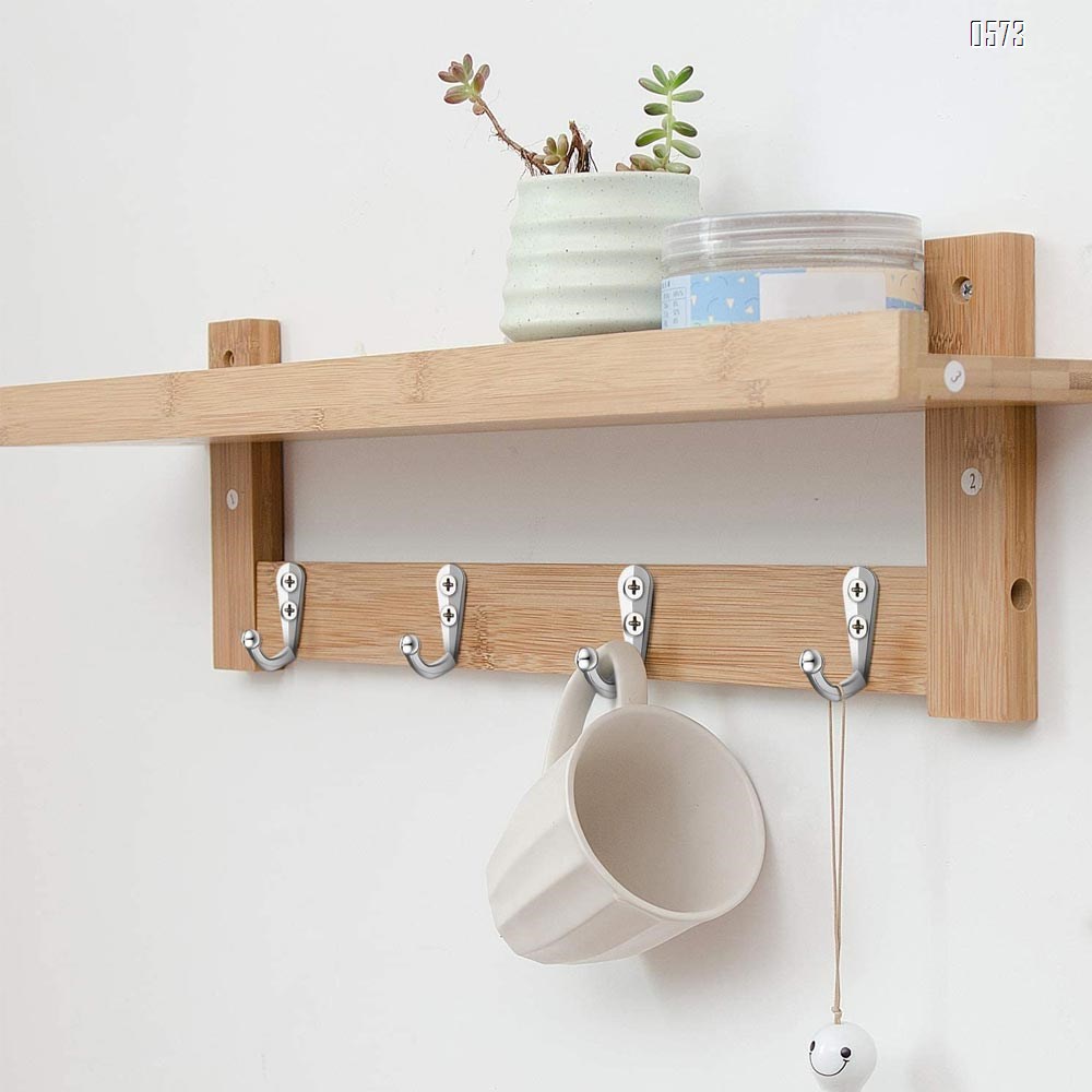 Mini Double Hole Wall Mounted Single Hook Robe Hooks Coat Hooks for Hanging Key Hooks Jewelry