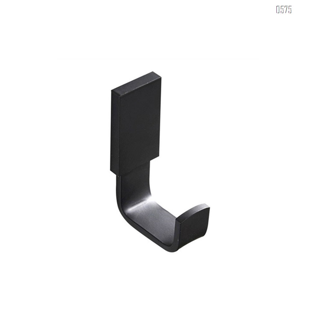Coat Hook Brass Robe Towel Hooks Contemporary Style Matte Black Finish Wall Mounted