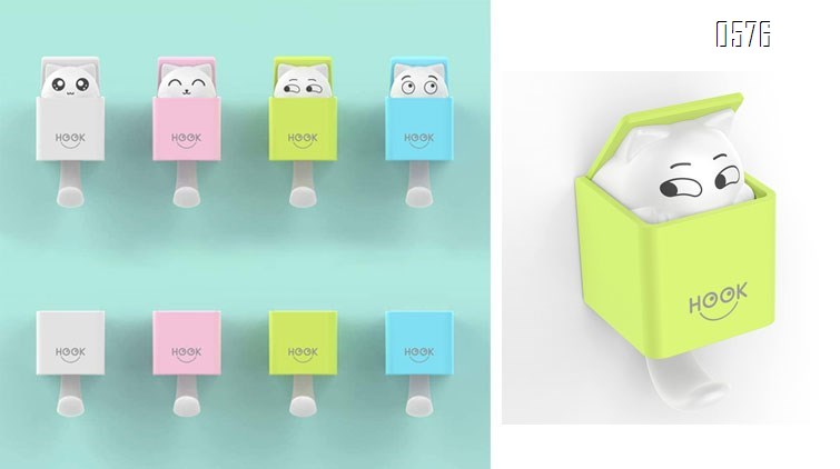 Coat Hooks Wall Mounted, Creative Wall Hooks for Coat, Scarf, Hat, Towel, Bag, Utility Cat Hook for Wall Hanging Decorations