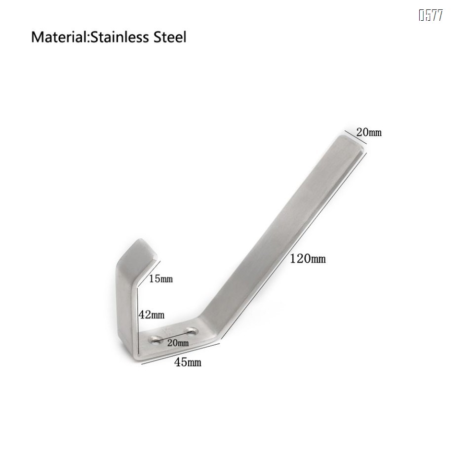 Heavy Duty Coat Hook - Brushed Stainless Steel