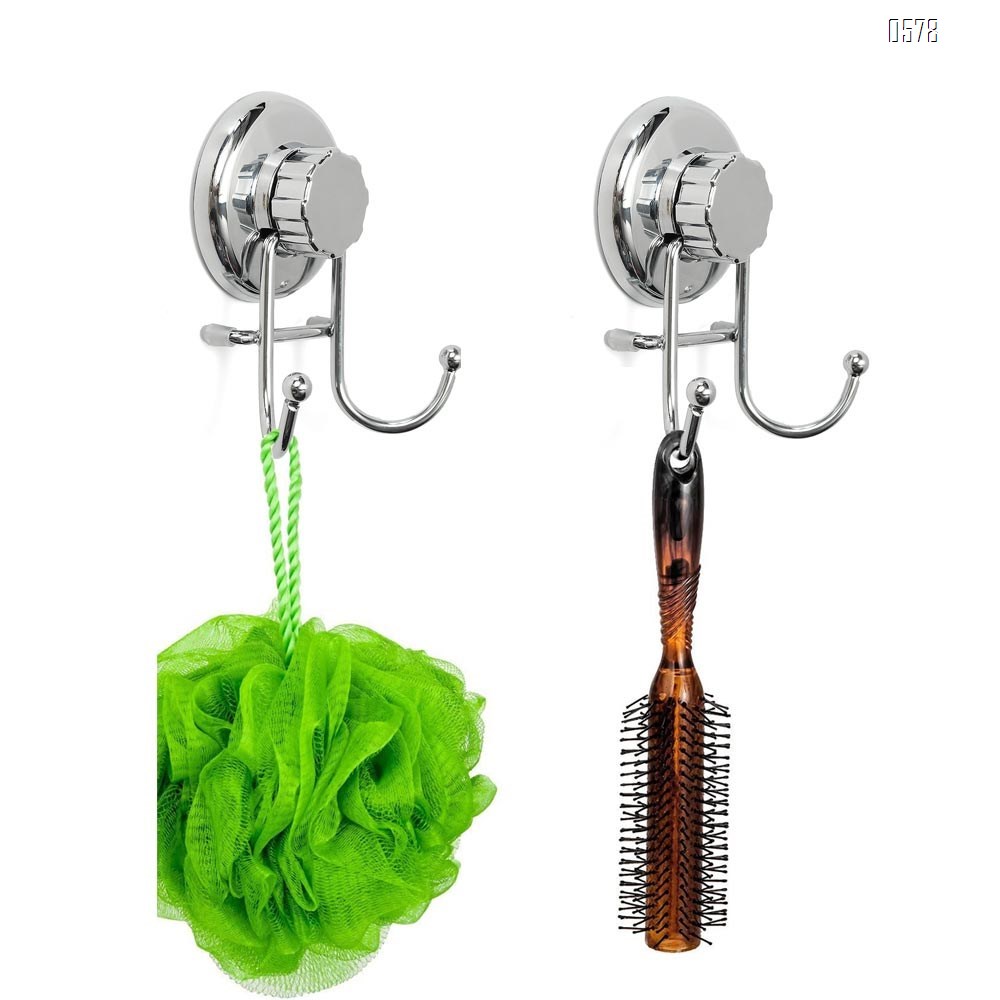 Hook Suction Cups for Flat Smooth Wall Surface Towel Robe Bathroom Kitchen Shower Bath Coat,NeverRust Stainless Steel
