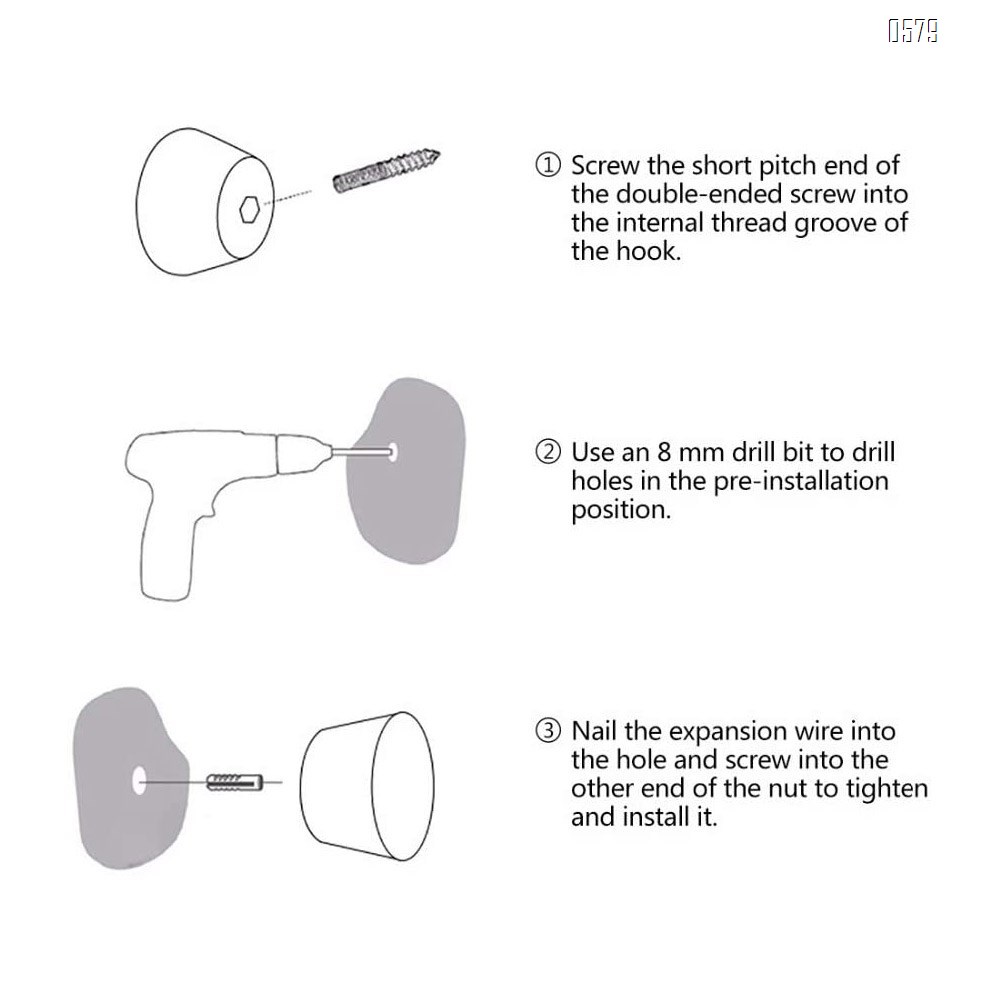 Natural Wooden Coat Hooks,Wall Mount Single Hat Bag Hooks,Decorative Cone Hooks