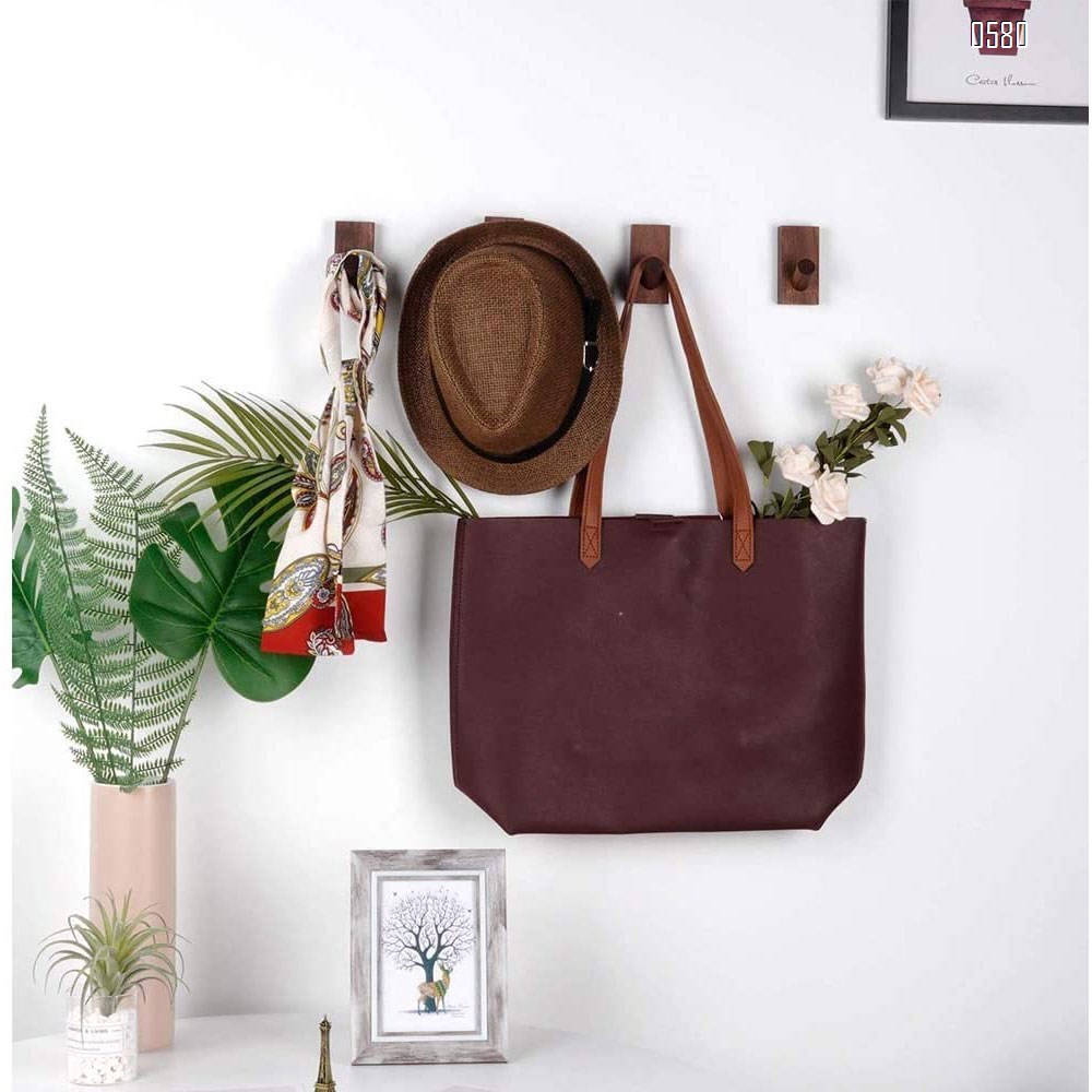 Wooden Coat Hooks Wall Mounted Vintage Single Organizer Hangers, Handmade Craft Hat Rack Hat Hanger