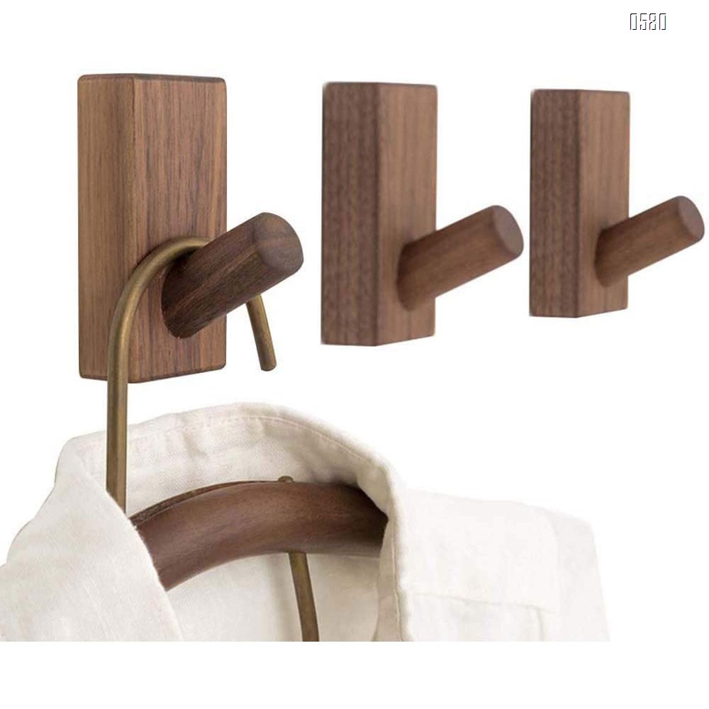 Wooden Coat Hooks Wall Mounted Vintage Single Organizer Hangers, Handmade Craft Hat Rack Hat Hanger
