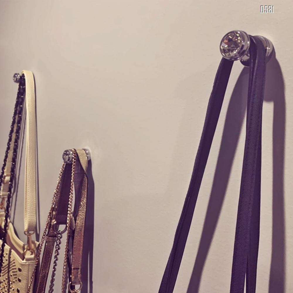 Home Crystal Decorative Wall Hooks Towel Hook,  Brass Coat Hook Hangers Wall Mounted