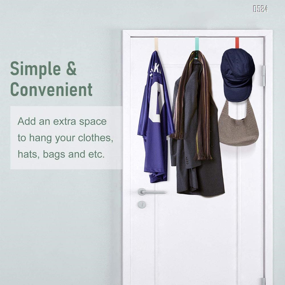 Over The Door Hooks for Clothes Sturdy Metal Single Door Hooks for Hanging Coats Hats Robes Towels Jacket  Decorative Coat Hooks