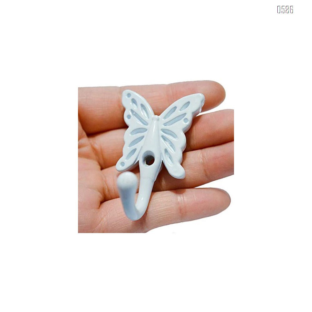 Vintage Wall Mounted Hanger Hooks Black Antique Door Hangers for Hanging Clothes Hook Up Towel Coat Hat Scarf Jacket Butterfly Patterned