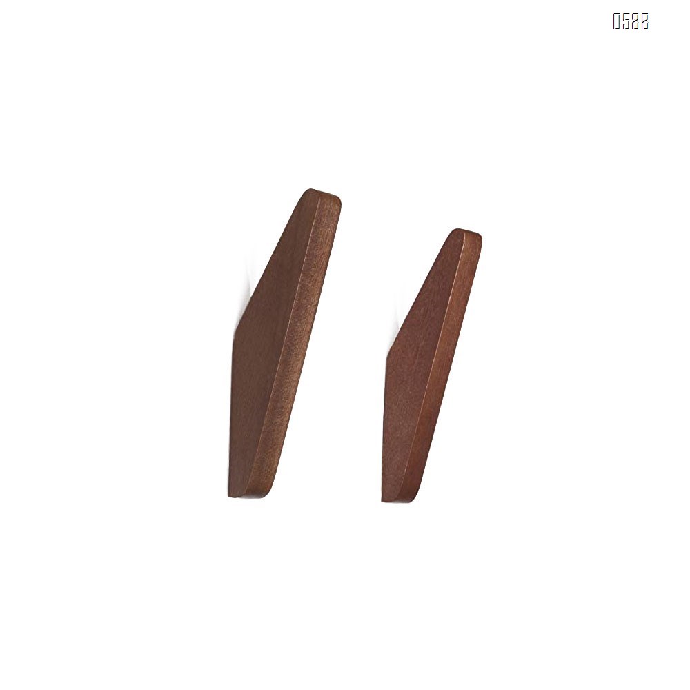 Mid-Century Modern Wall Coat Hooks Solid Teak Wood
