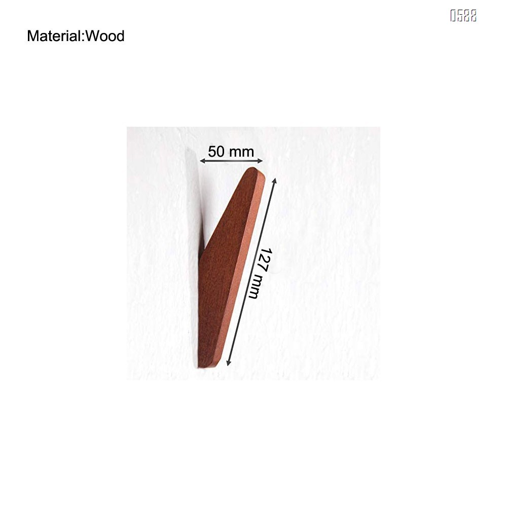 Mid-Century Modern Wall Coat Hooks Solid Teak Wood