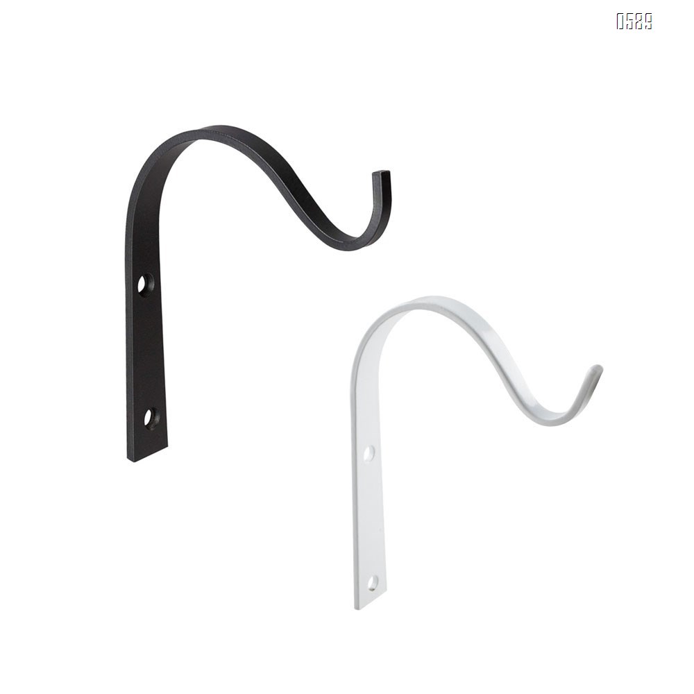 Metal Wall Hook Plant Hanger Bracket Decorative Iron Wall Hooks Decorative Coat Hook Metal Lantern Bracket for Hanging Baskets Lantern Artworks Home Decor Come with Screws