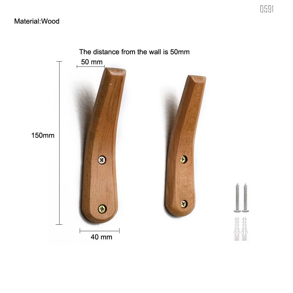 Wooden Coat Hook Wall Mounted Vintage Single Hook Hat Rack Towel Hanger Wall Organizer Simple Handcraft Decorative Wood Wall Hooks Heavy Duty