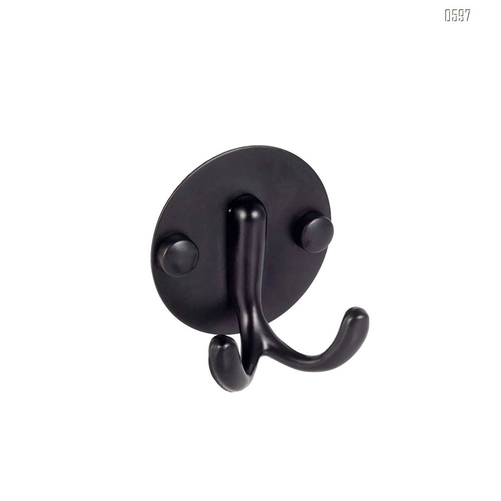 Heavy Duty Utility Hooks, Wall Mounted Black Hooks for Hanging Coat, Towel, Hat, Key, Bag, Scarf