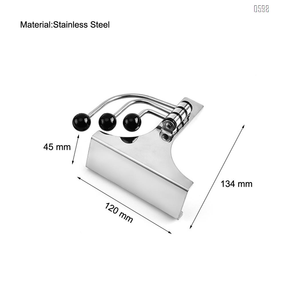 Stainless Steel Hardware Pearly Grey Over The Door 3 Prong Closet Coat Sweater Hat Tie Clothes Towel Swivel Hook Hanger