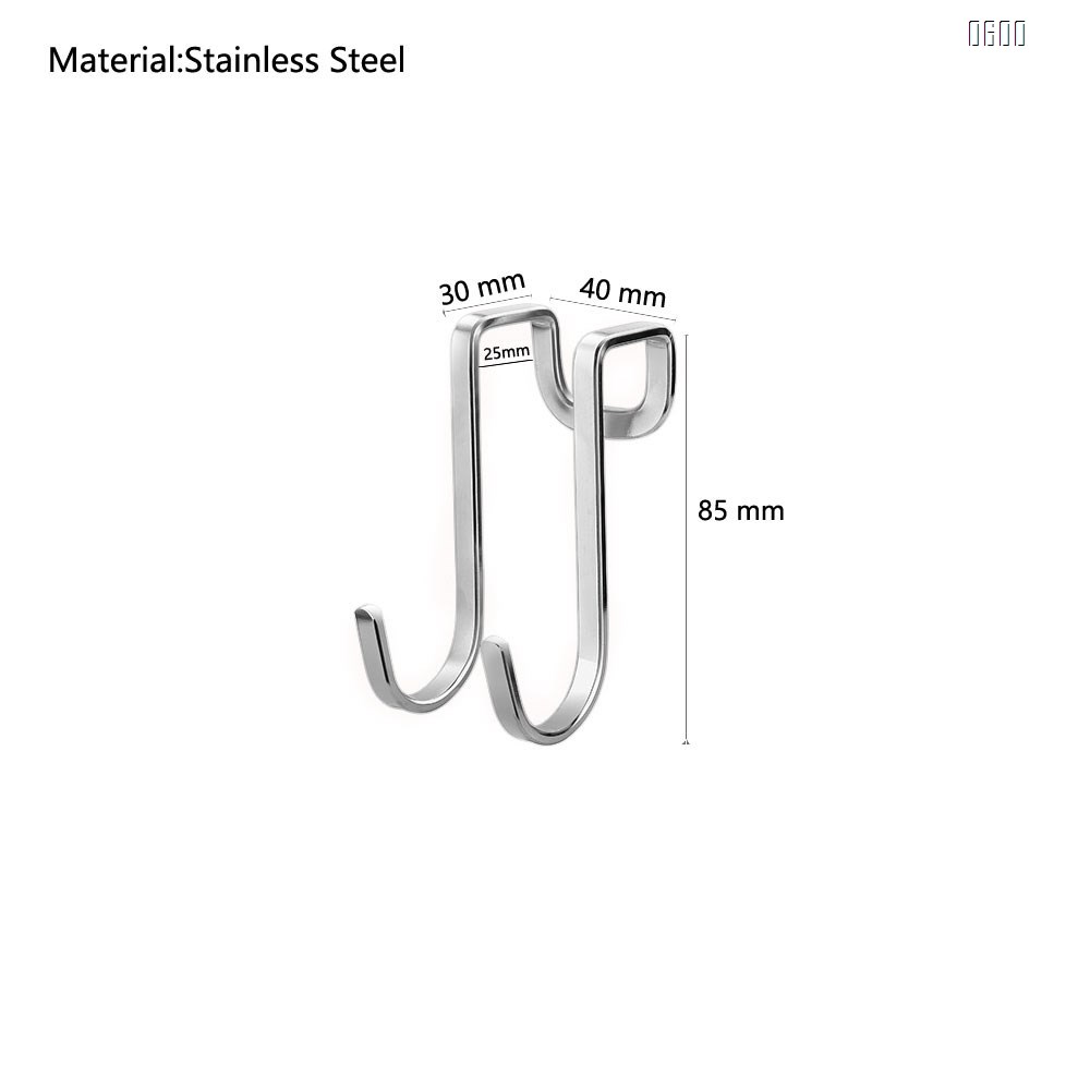 Over Door Hook S Shaped Heavy Duty for Hanging - Single Hook Loads up to 30KG for Kitchen, Bathroom, Bedroom and Office