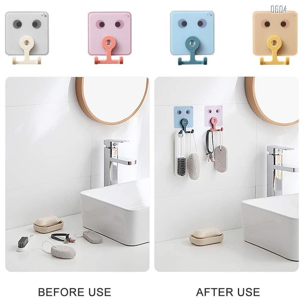 Adhesive Hooks Utility Hooks, Heavy Duty Coat Hooks Waterproof and Oilproof Seamless Hooks, Wall Hook for Bathroom Kitchen