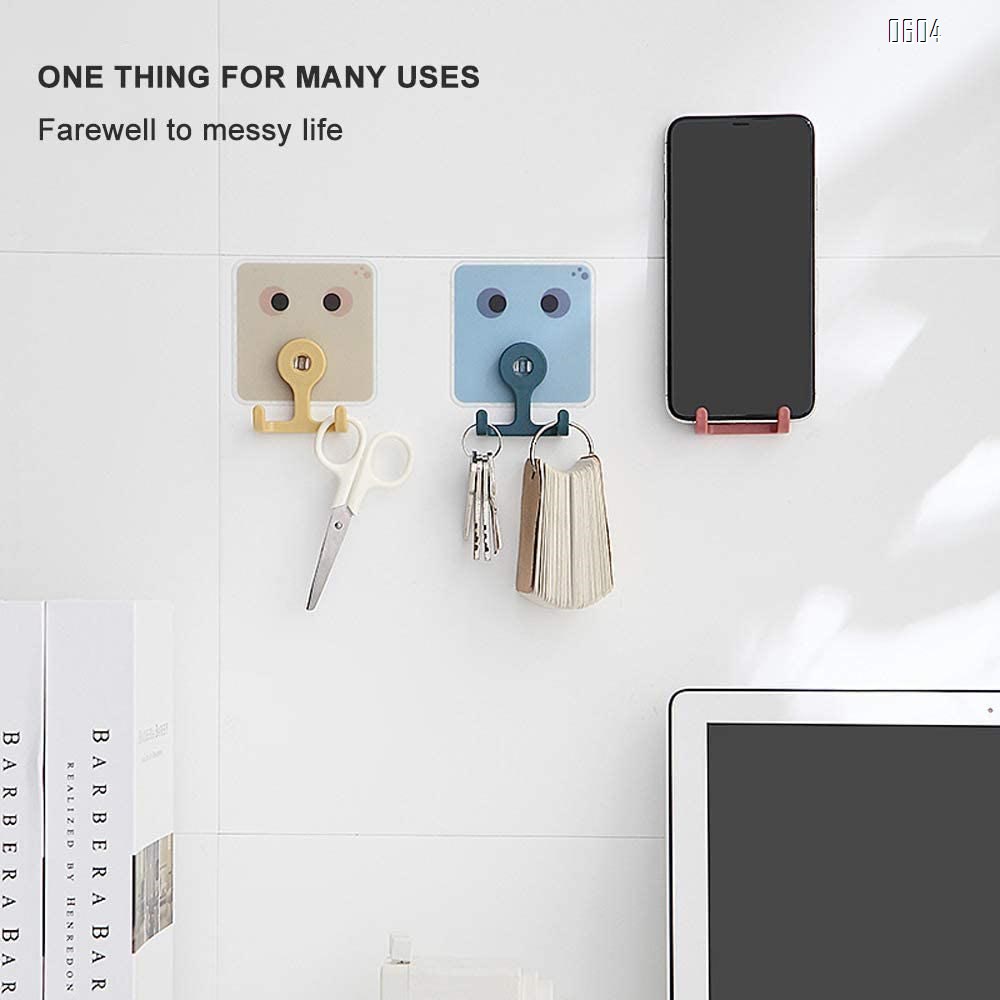 Adhesive Hooks Utility Hooks, Heavy Duty Coat Hooks Waterproof and Oilproof Seamless Hooks, Wall Hook for Bathroom Kitchen