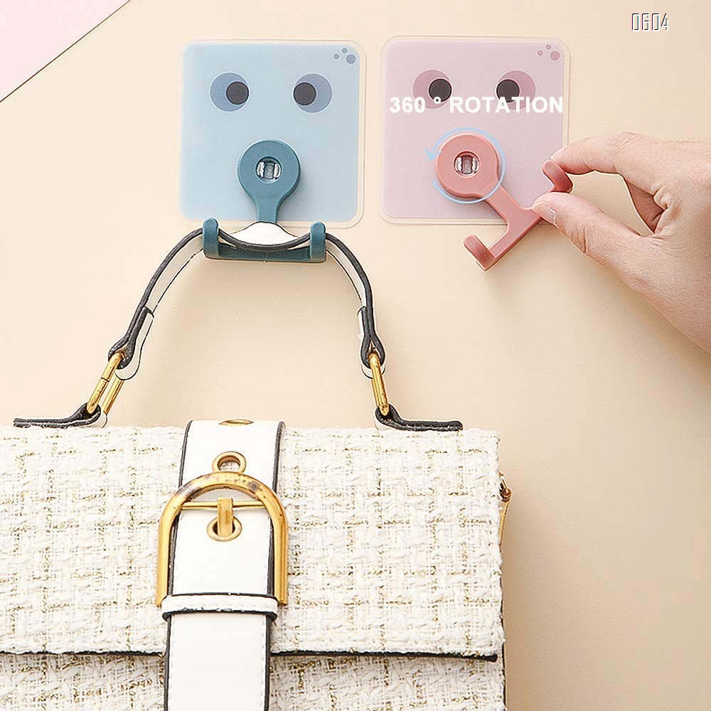 Adhesive Hooks Utility Hooks, Heavy Duty Coat Hooks Waterproof and Oilproof Seamless Hooks, Wall Hook for Bathroom Kitchen