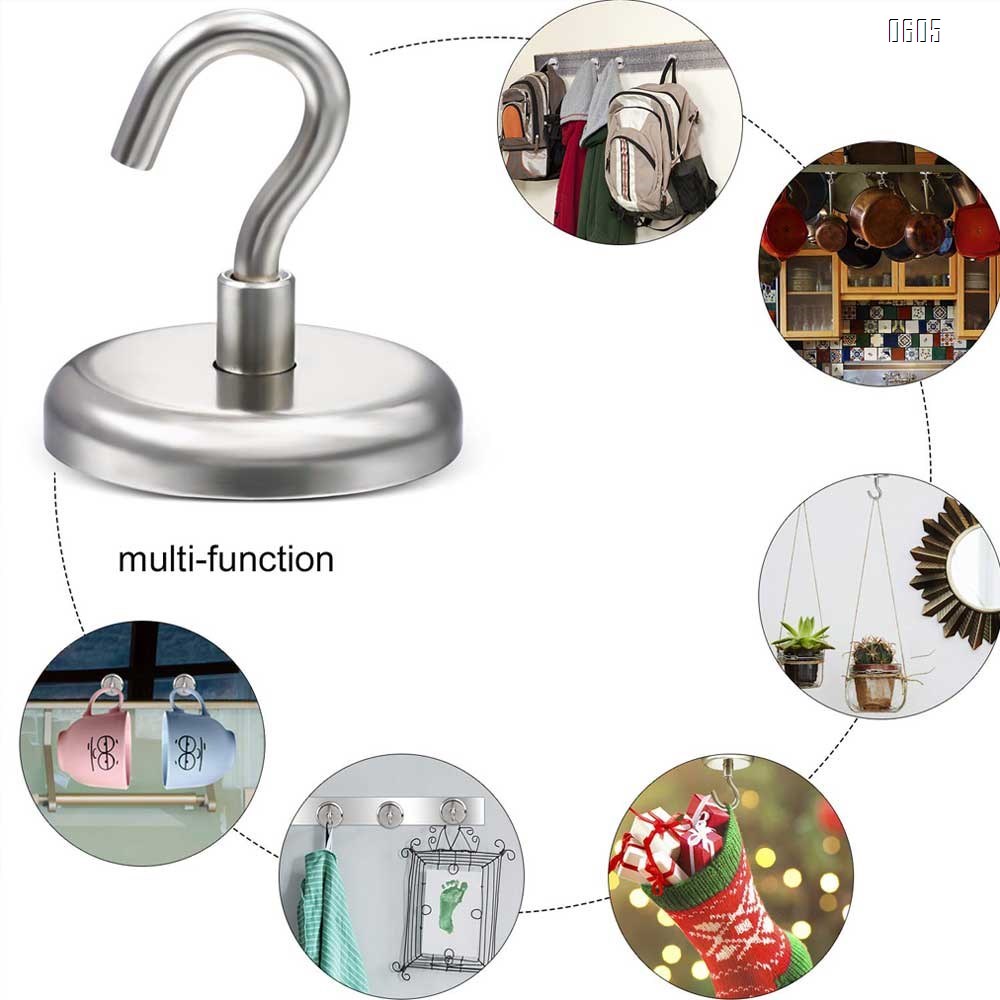 Magnetic Hooks,70 LB（35KG）Heavy Duty Neodymium Magnet Hook