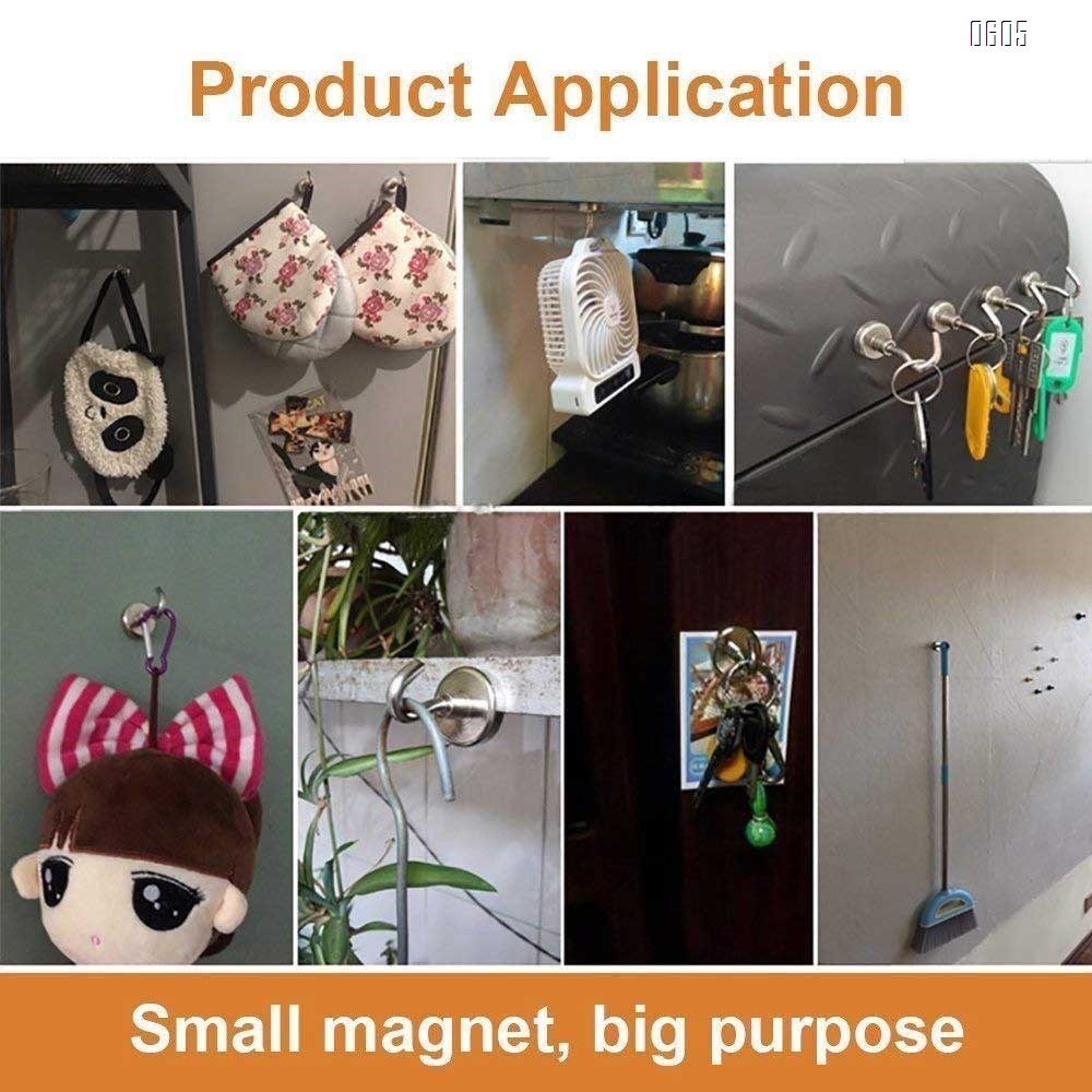 Magnetic Hooks,70 LB（35KG）Heavy Duty Neodymium Magnet Hook